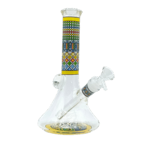 9 INCH TRIBAL TOKES SPECIAL BEAKER BONG - GOLDEN BLAZE