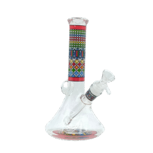9 INCH TRIBAL TOKES SPECIAL BEAKER BONG - CRIMSON WAVE