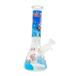 10 INCH CHRISTMAS BONG - PARACHUTING SANTA