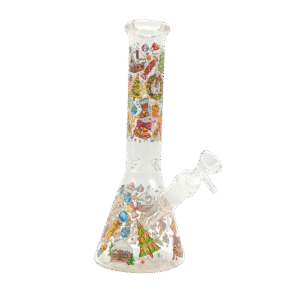 10 INCH CHRISTMAS BONG - SEASONS GREETINGS