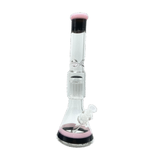 17 INCH CANDY PINK BONG WITH OVERSIZED PERK