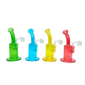 8 INCH BACK TO BASICS COLOR RIG WITH QUARTZ BANGER, SOLD ASSORTED