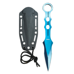 S-TEC 9 INCH Tactical Throwing Knife. 4mm Thick Blue blade