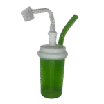 7IN FRAPPUCCINO DAB RIG WITH GLASS BANGER - GREEN