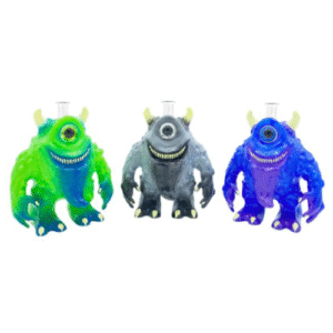 8.5 INCH MONSTER TONGUE 3-D BONG - GREEN GREY BLUE, SOLD ASSORTED