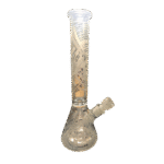 16 INCH FROSTED ETCHED BEAKER BONG WITH GIANT BASE PERK AND MATCHING FROSTED BOWL - Image 4