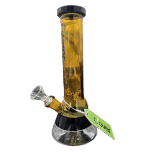 9 INCH CLOVER RISE OF SUNSHINE BEAKER BONG WITH ONE PIECE DOWNSTEM/BOWL