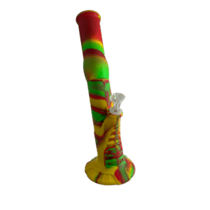 14IN SILICONE STRAIGHT TUBE BONGS - RASTA