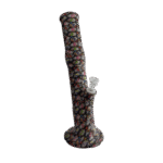 14 INCH SILICONE STRAIGHT TUBE BONGS - SUGAR SKULLS