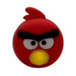 SILICONE PIPE WITH GLASS BOWL - ANGRY BIRDS - Image 2