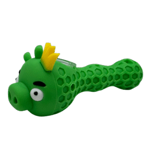 SILICONE PIG PIPE - GREEN