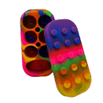 STACKABLE SILICONE LEGO DAB CONTAINER - RAINBOW