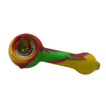 SILICONE PIPE WITH GLASS BOWL - RASTA