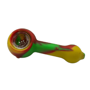 SILICONE PIPE WITH GLASS BOWL - RASTA