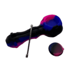 SILICONE HEXAGON PIPE - BLUE PINK BLACK - Image 2