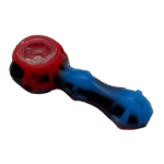 SILICONE HEXAGON PIPE - BLUE RED BLACK