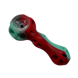 SILICONE HEXAGON PIPE - RED TEAL GREY