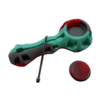 SILICONE HEXAGON PIPE - RED TEAL GREY - Image 2