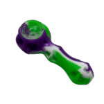 SILICONE HEXAGON PIPE - GREEN PURPLE WHITE