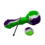 SILICONE HEXAGON PIPE - GREEN PURPLE WHITE - Image 2