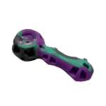 SILICONE HEXAGON PIPE - PURPLE TEAL GREY
