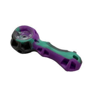 SILICONE HEXAGON PIPE - PURPLE TEAL GREY