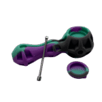 SILICONE HEXAGON PIPE - PURPLE TEAL GREY - Image 2