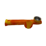 SILICONE PIPE WITH LID - ORANGE YELLOW