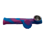 SILICONE PIPE WITH LID - PINK BLUE