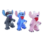 12 INCH STITCH 3-D BONG - BLUE, PINK, GREY, SOLD ASSORTED