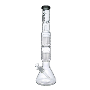 CLOVER 20 INCH 9MM DOUBLE OVERSIZED PERK BONG, BLACK