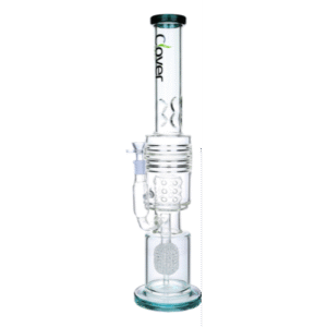 CLOVER 20.5 INCH HEAVY DUTY PIANNAPLE PERK RIG, PALE GREEN