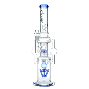 CLOVER 19 INCH NEURO NEBULIZER RIG WITH DOUBLE RECYCLER, BLUE