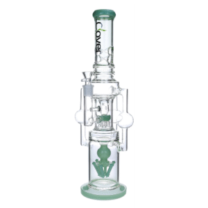 CLOVER 19 INCH NEURO NEBULIZER RIG WITH DOUBLE RECYCLER, PALE GREEN