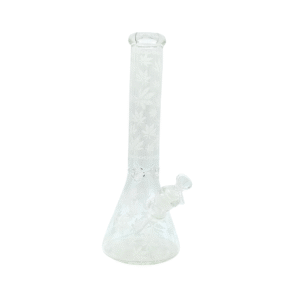 14 INCH GLOW IN THE DARK POT LEAF BONG