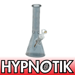 10 INCH HYPNOTIK ELECTROPLATED POT LEAF BONG, GREY