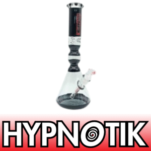 16INCH 7MM HYPNOTIK GROOVY CURVES BONG - BLACK