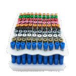 DISPLAY OF 100 COLORED TITANIUM ONE HITTER WITH SPRING CLEANER