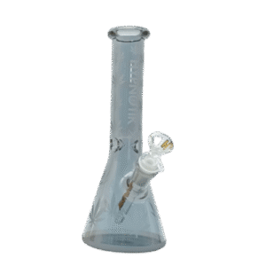 HYPNOTIK 10 INCH ELECTROPLATED POT LEAF BONG, GREY