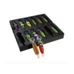 DISPLAY OF 12 GLASS PIPES WITH SILICONE CARTOON EXTERIOR COVER