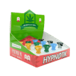 DISPLAY OF 12 FULL COLOR BOWLS WITH SMALL PULL