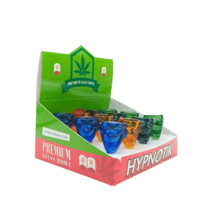 DISPLAY OF 12 COLORED JOKER GRIN BOWLS