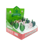 DISPLAY OF 12 COLORED PINEAPPLE BOWLS