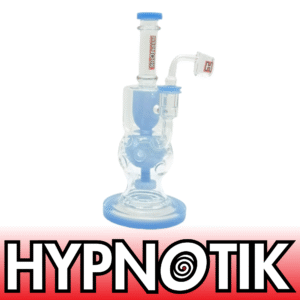 HYPNOTIK 10 INCH AETHER NEBULA FLOW RIG WITH BOWL AND QUARTZ BANGER, BLUE