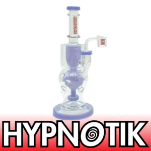 HYPNOTIK 10 INCH AETHER NEBULA FLOW RIG WITH BOWL AND QUARTZ BANGER, PURPLE
