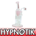 HYPNOTIK 10 INCH TRIGATRON RIG WITH BOWL AND QUARTZ BANGER, MILK PINK