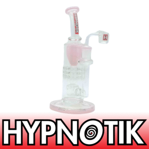 HYPNOTIK 10 INCH TRIGATRON RIG WITH BOWL AND QUARTZ BANGER, MILK PINK