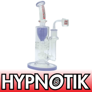 HYPNOTIK 10 INCH TRIGATRON RIG WITH BOWL AND QUARTZ BANGER, MILK PURPLE