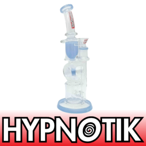 HYPNOTIK 12 INCH NEWBURRUE RIG WITH BOWL AND QUARTZ BANGER, BLUE JADE