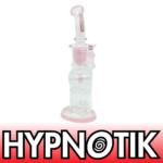 HYPNOTIK 12 INCH NEWBURRUE RIG WITH BOWL AND QUARTZ BANGER, MILK PINK